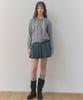 Cool Kitten Pleated Denim Mini Skirt (Blue)