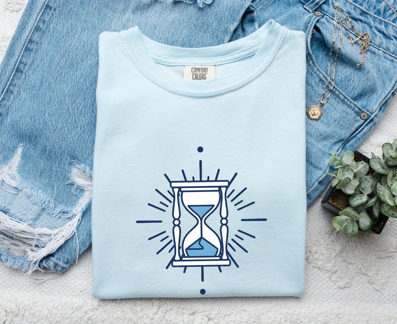 Hourglass Icon Shirt Boho Chic Metaphysical Gift Women Simple Tee Sand Timer T-Shirt Bohemian Fan Minimalist Tshirt Spiritual Graphic XL