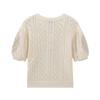 Fashion Style 2024 Summer New Women's Clothing Easiest for Match Puff Sleeves Romantic Style Knitting Tops 6236004