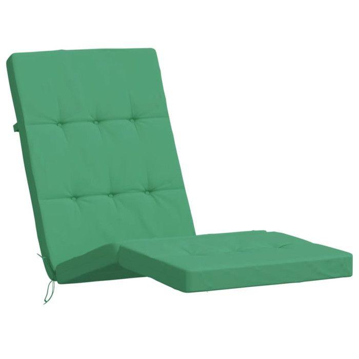 VidaXL Coussins de chaise longue lot de 2 vert tissu oxford 361989