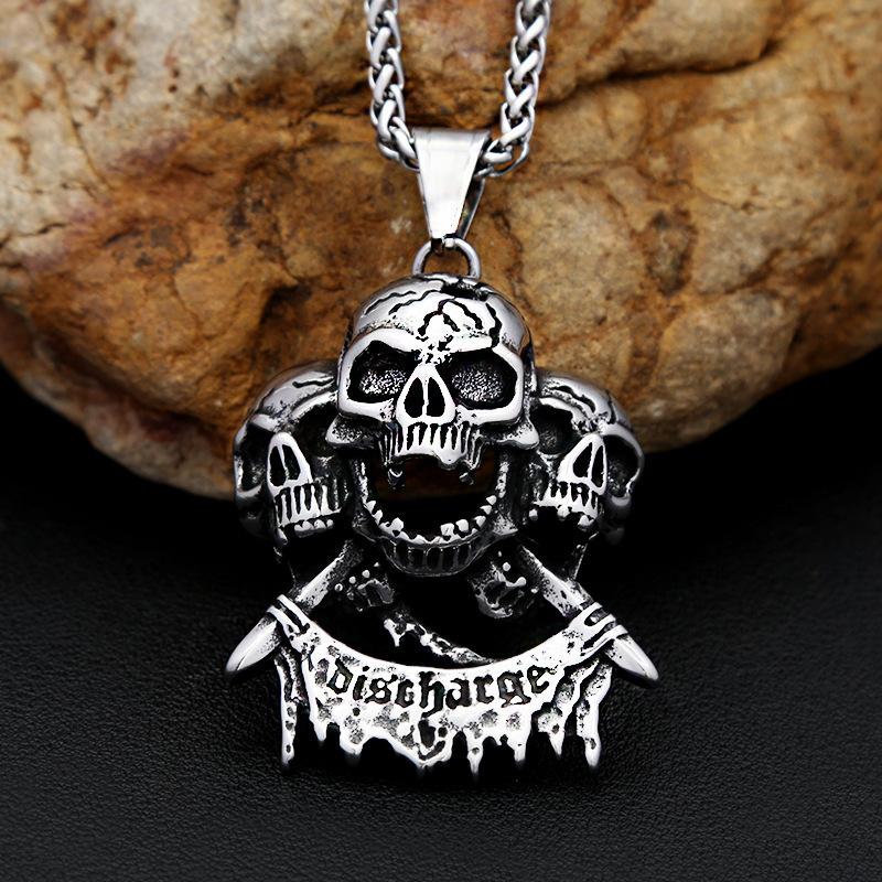 Domineering Hip-hop Rock Style Skull Necklace Sweater Chain Jewelry