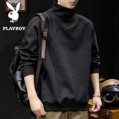 Men's Casual Loose Fit Mock Neck Sweatshirt