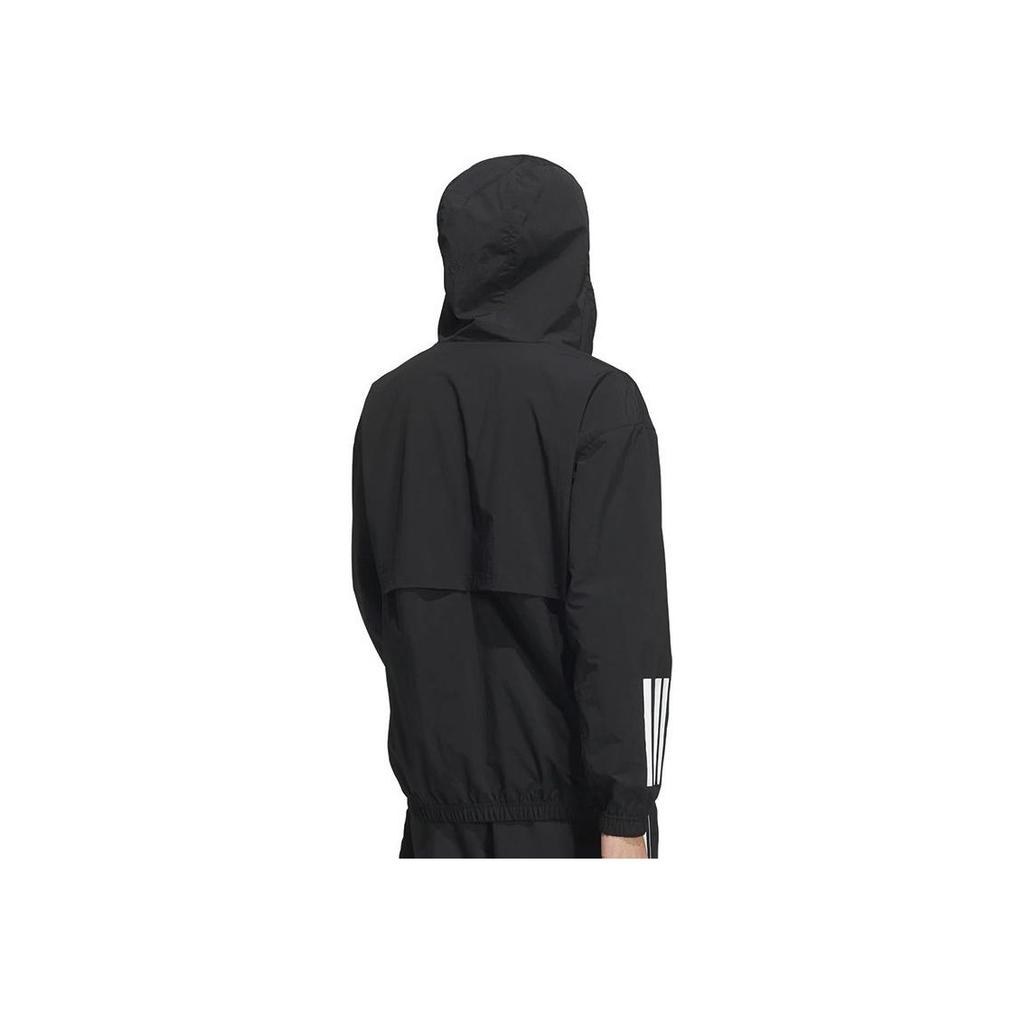 Adidas SS25 Logo Sports Casual Hooded Jacket Men Jackets Black KC3926