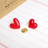 Red Heart Shape Enamel Pins Sweater Shawl Pins Heart Shape Lapel Pins for Shawls