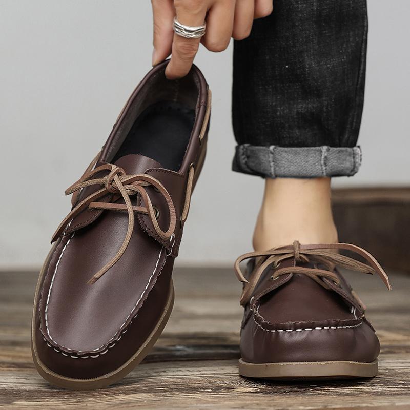 Fashion Men Loafer Shoes High Quality Handmade Wear-Resistant Genuine Leather Casual Shoes Business Luxury Dress Designer Shoes Driving