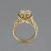 1pc Women's Retro Synthetic Zircon Ring, Exquisite Floral Design Ring, Suitable for Wearing, Holiday Gift Giving
