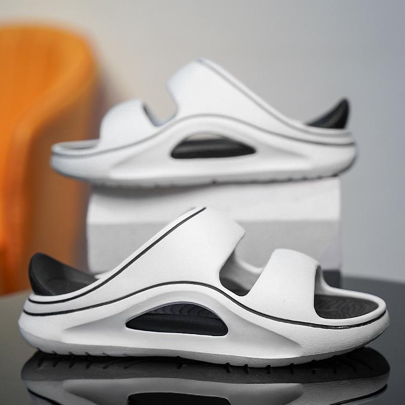 Trendiga herrtofflor Inomhus Utomhus Sandaler Strand Bekväma Mjuka Slides Nya Herr Fritidsskor Flip-flops Hemtofflor Sandaler