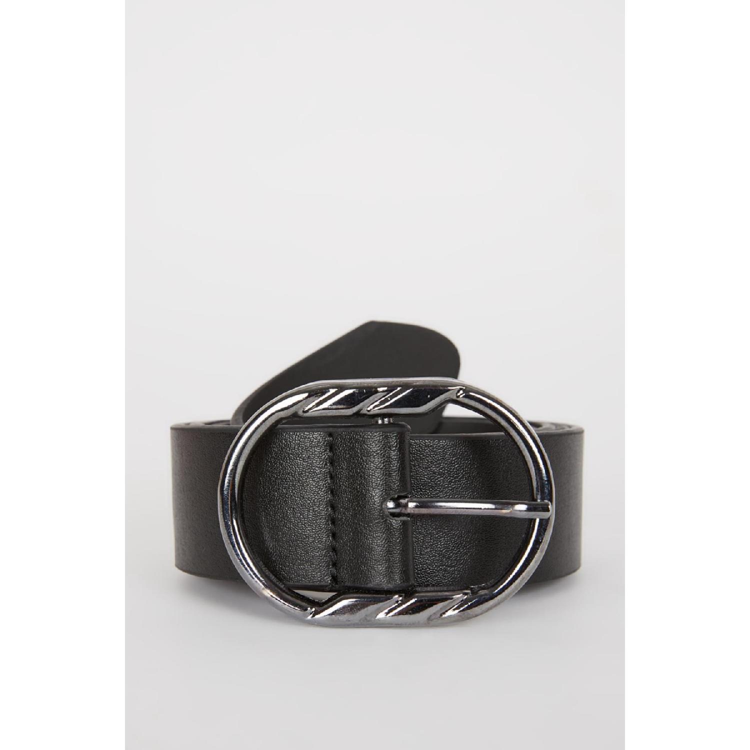 

Women s Oval Buckle Faux Leather Classic Belt B3405axns