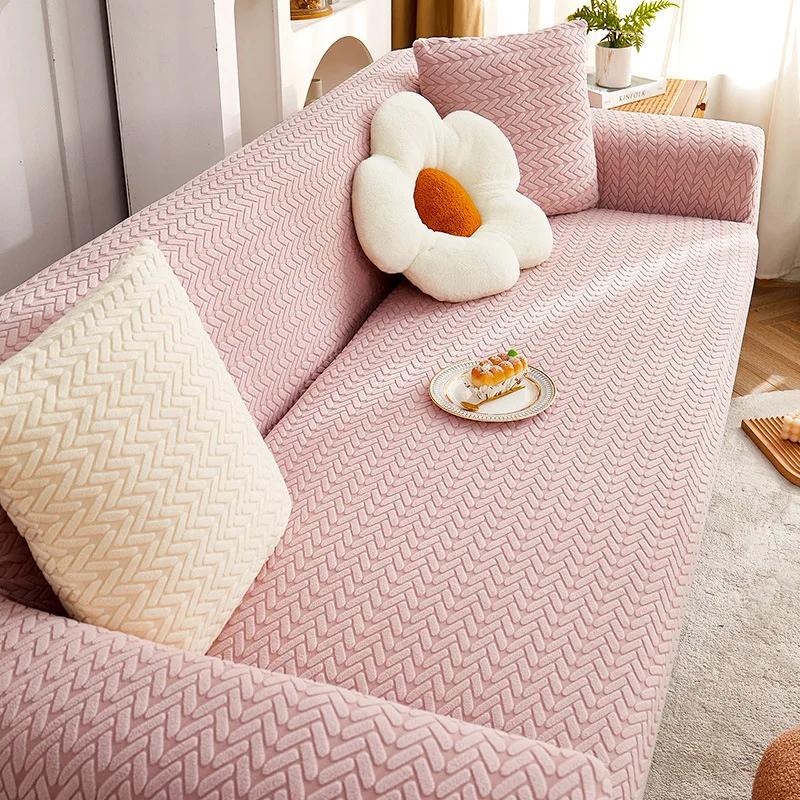 Stretch Jacquard Velvet Sofa Cover All-inclusive Universal Cover Universal Dustproof Anti-cat Scratch Sofa Cover