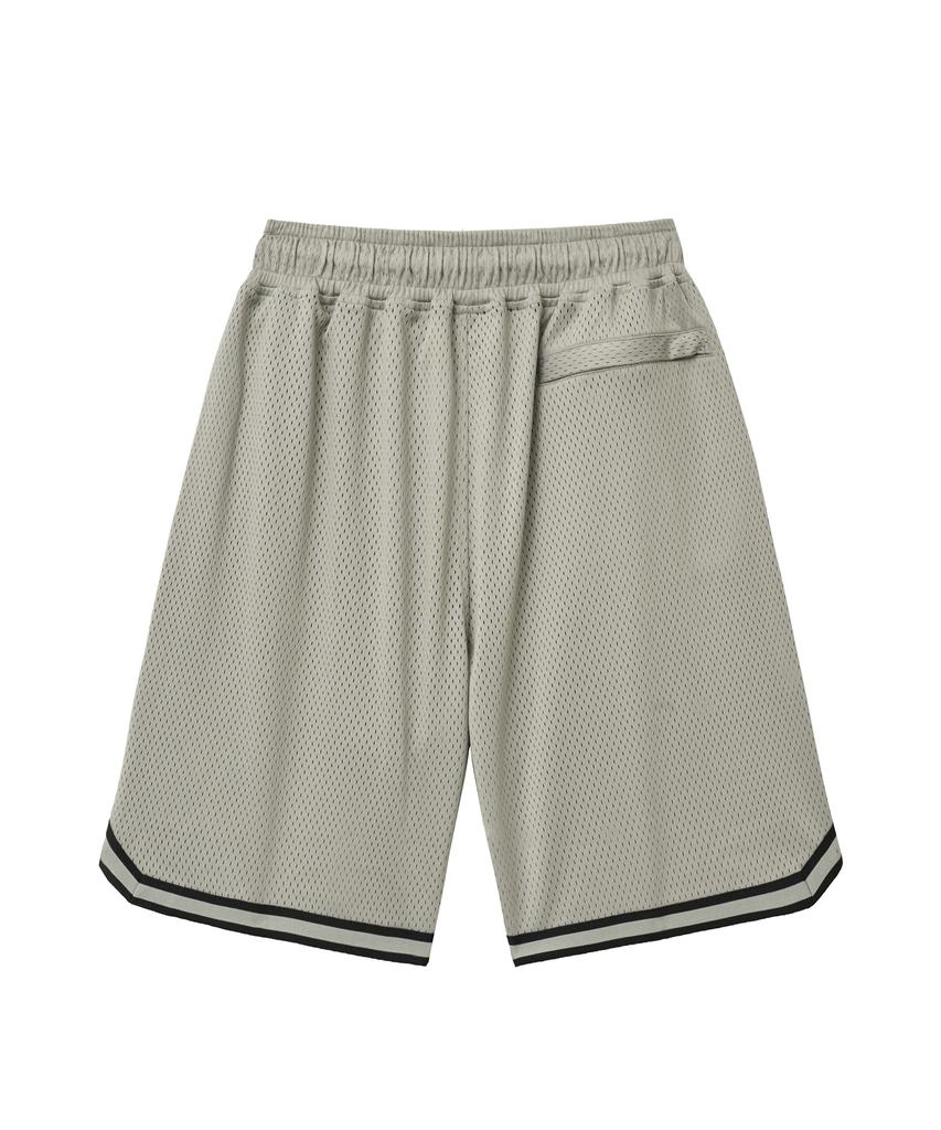 PHYPS MOTORCYCLE Lip Mesh Jersey Shorts Light Gray