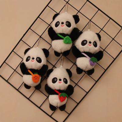 Fruit Shoulder Bag Panda Pendant Plush Toy Doll Bag Pendant Grab Machine Doll Small Gift Souvenir