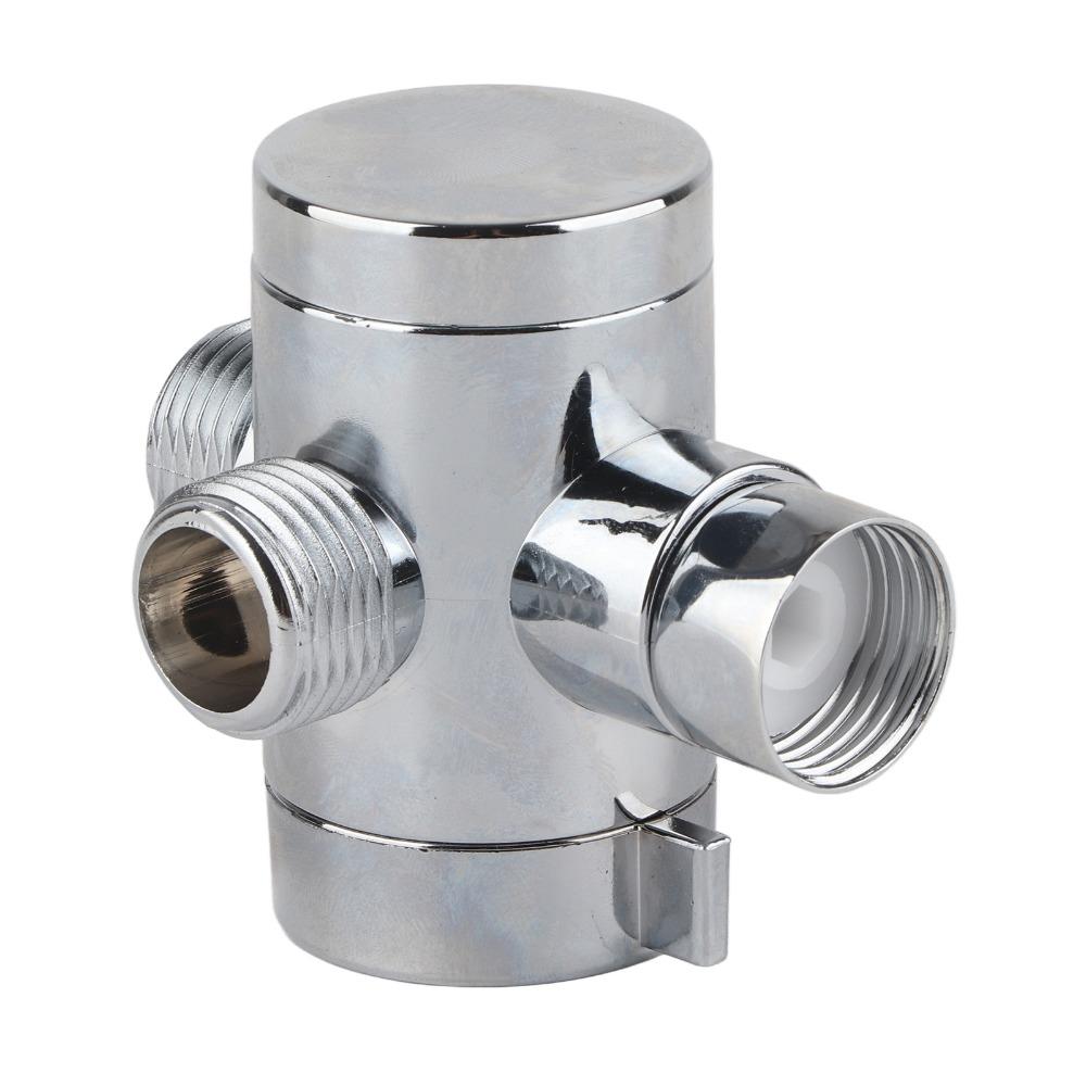 Chrome Finished 3 Way Shower Diverter G1/2 Inch Thread Bidet Diverter Valve Bathroom Use