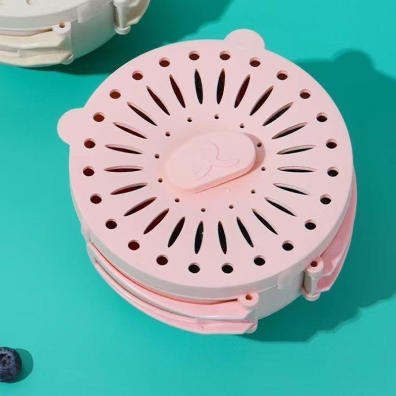 Kitchen Vegetable Drainer Container with Foldable Handle Dishwasher Safe Basket For Produce Washing Organizing