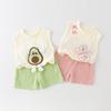 Girls Summer Cotton Sleeveless Vest Two Piece Set Baby Thin Casual Outfit A Class Soft Breathable Clothing For Kids