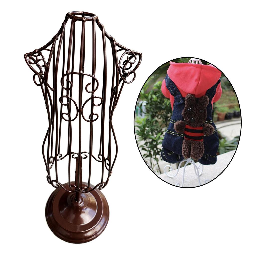 Metal Dog Clothes Display Stand Stylish Hangers for Pet Dress Model Shop
