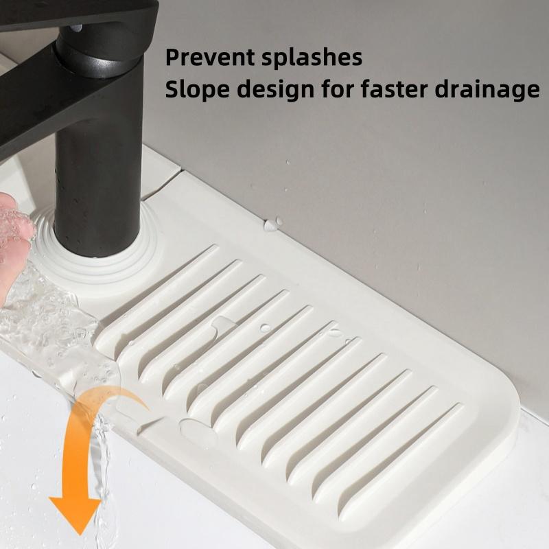 Kitchen Sink Holder Splash Guard Silicone Faucet Mat Bathroom Storage Organizer Faucet Drain Pad Sink Rack Kitchen Organizer