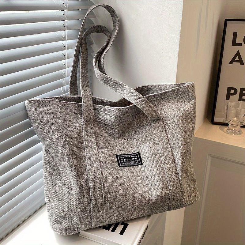 Minimalism Women's Shoulder Bags Large Capacity Casual Tote Bag Multiple Pockets Daily Commuting Handbag Shopping