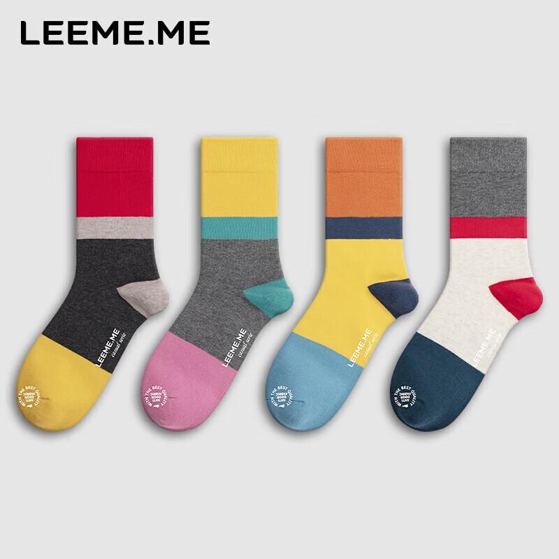 Limi Men s Antibacterial Mid-Calf Cotton Socks 4-Pack One Size