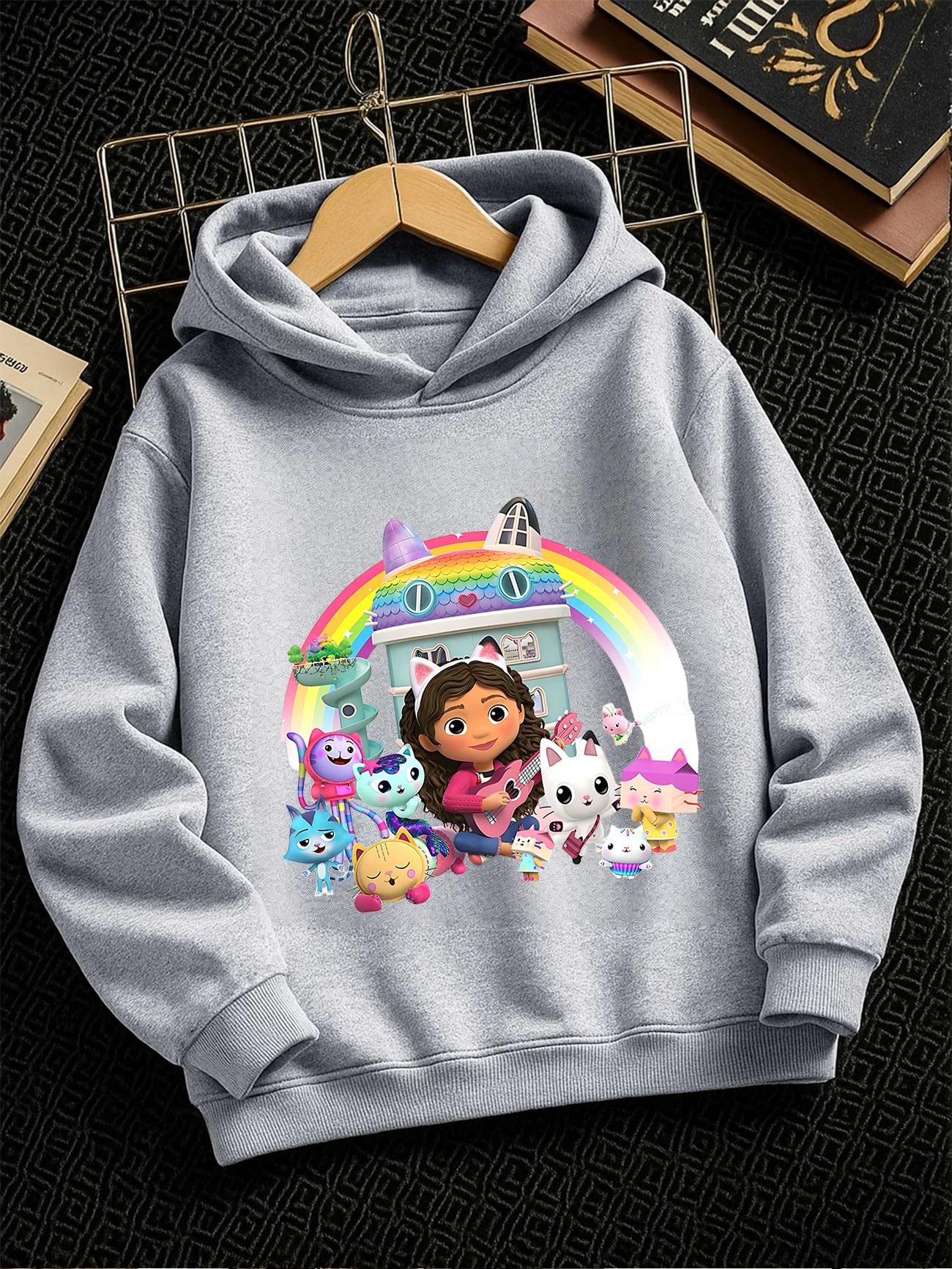 DJ Catnip Gabby s Dollhouse Hooded Sweatshirt Kids Summer Cute Crewneck Street 3-14 Years 100