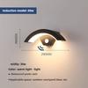 Outdoor Waterproof Simple LED Wall Lamp Modern Creative Long Strip Induction for Courtyard Aisle Door Entrance Warm White IP65
