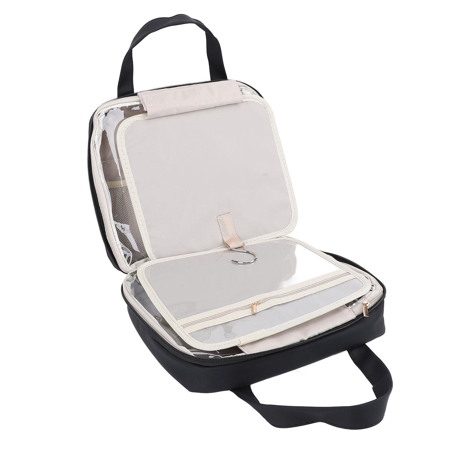 

Hanging Hook Travel Toiletry Bag Travel Makeup with Mirror Portable Travel Makeup Case for Travel
