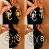 Exaggerated Rhinestone Snake & Scorpion Stud Earrings for Women - High-End Hip Hop Punk Niche Jewelry.