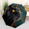 1pc Black Cat Automatic Folding Umbrella - 8-Rib Compact Travel Umbrella Durable & Portable for Outdoor Use, Perfect Gift for Birthdays003