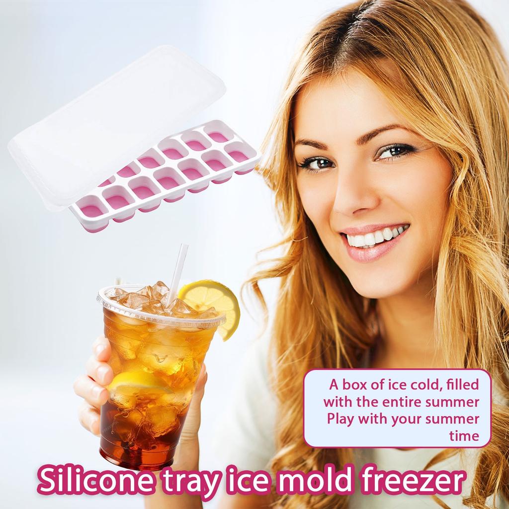 Silicone Tray Ice Mold Freezer Can Be Stacked