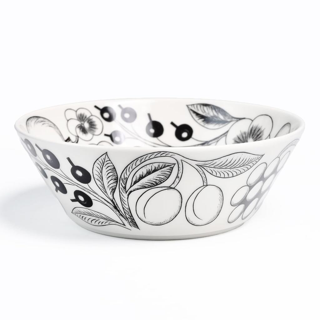 Arabia Paratiisi Bowl, 17cm, Black, 1005400, Western-style Tableware, Scandinavian Style, Kitchen, Finnish Ceramic [Parallel Import]