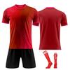 Heren Voetbalshirt Set Korte Mouw Shirt met Korte Broek en Sokken Ademend Sneldrogend Atletisch Uniform voor Training Wedstrijd Teamsport