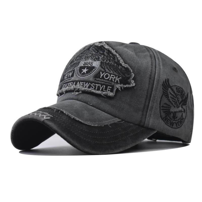 Cntang Sommer Neue Baseballkappe Herren Mode Bestickte Pentagramm Buchstabenkappen Herren Lässig Baumwolle Designer Hip Hop Hut Snapback One Size gray