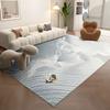 Nordic Style Textured Area Rug for Living Room Bedroom Oversized Machine Washable Non-Slip Soft Floor Mat