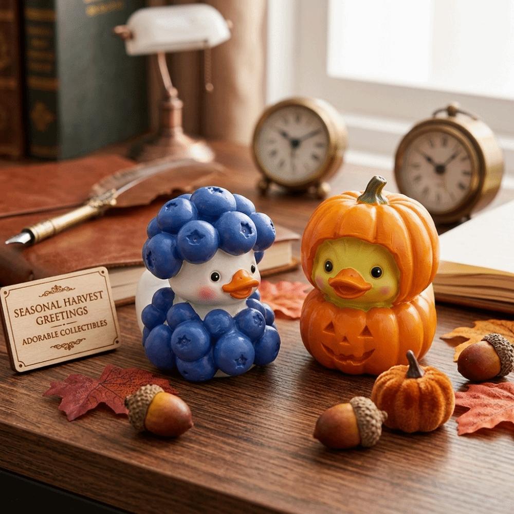 Cartoon-Fruchtente-Figur Kreative Blaubeerenten-Skulptur Halloween-Dekoration