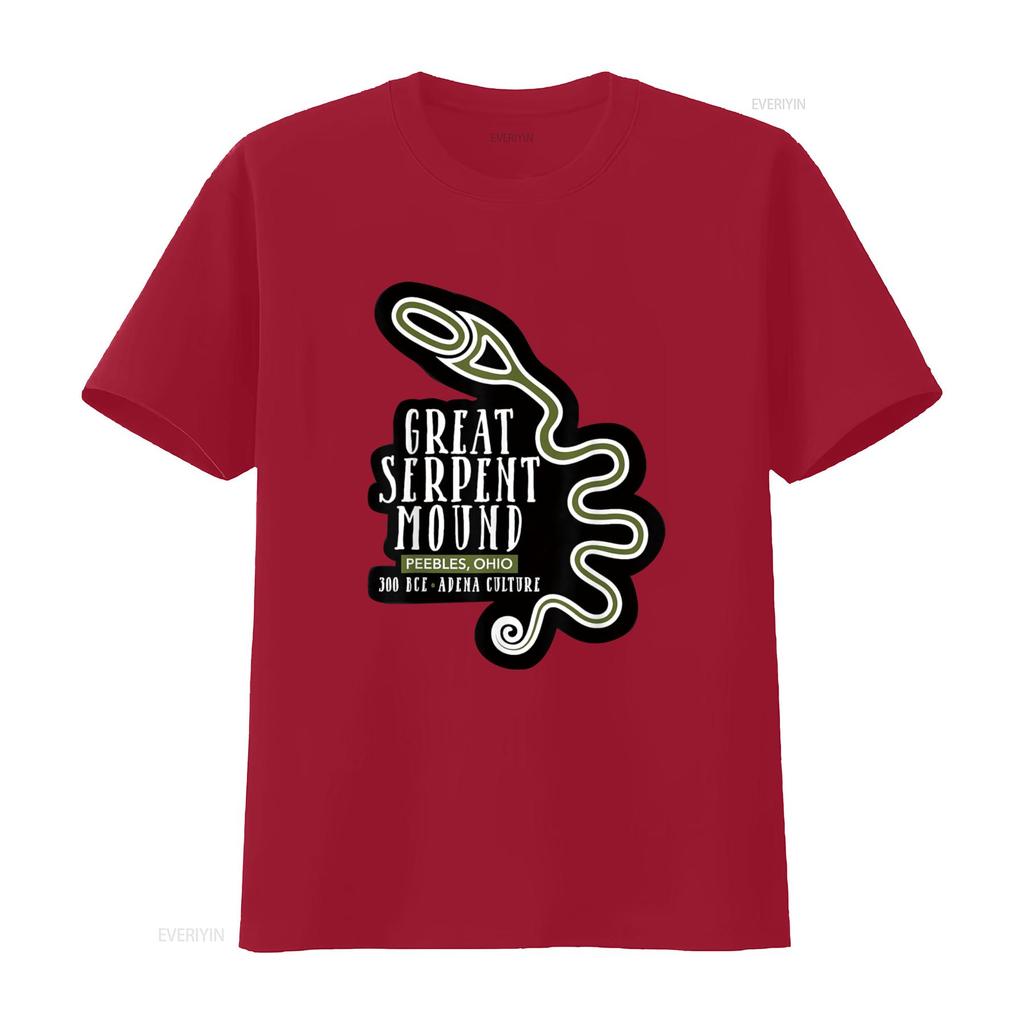 The Great Serpent Mound T Shirt vintage Washed Comfortable Soft fashion designer clothes graphic Top For Everyday Wear