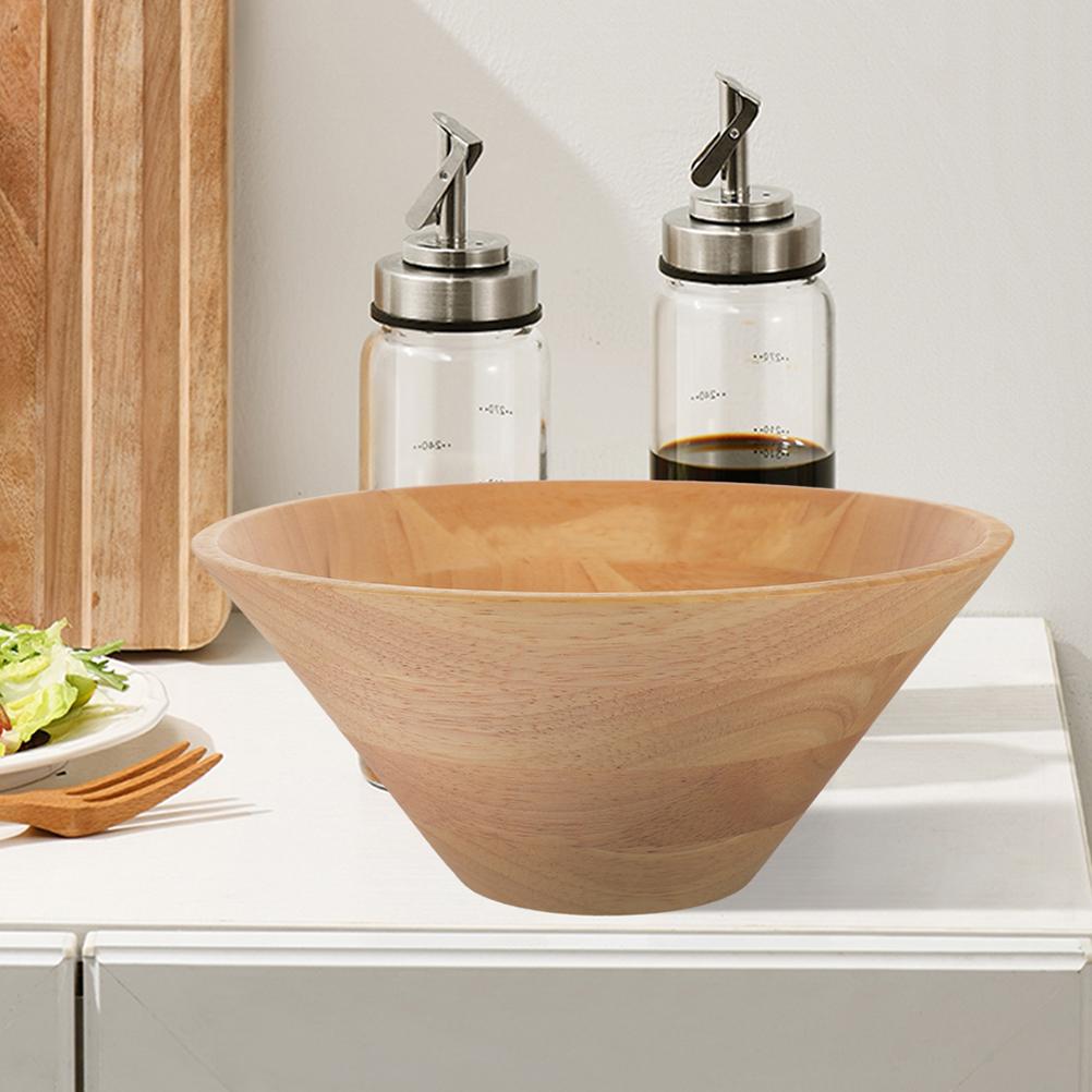 

Большая вместительная деревянная салатница, легкая салатница, деревянная салатница, миска для сервировки еды на кухне, набор деревянных мисок 14*5,8 см