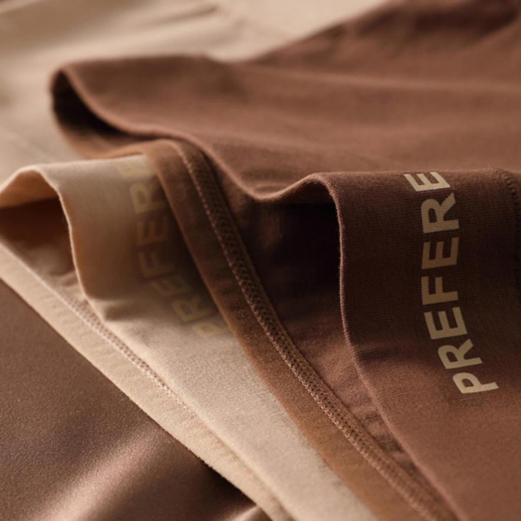 3 PCS Women's Cotton Briefs Maillard Colored Mid Waist Underpants Solid Color Comfortable Seamless Panties