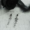 Gothic Sword Earrings Goth Earrings Gift for Women Asymmetrical Sword Dangle Earrings Christmas Halloween Party Ornament