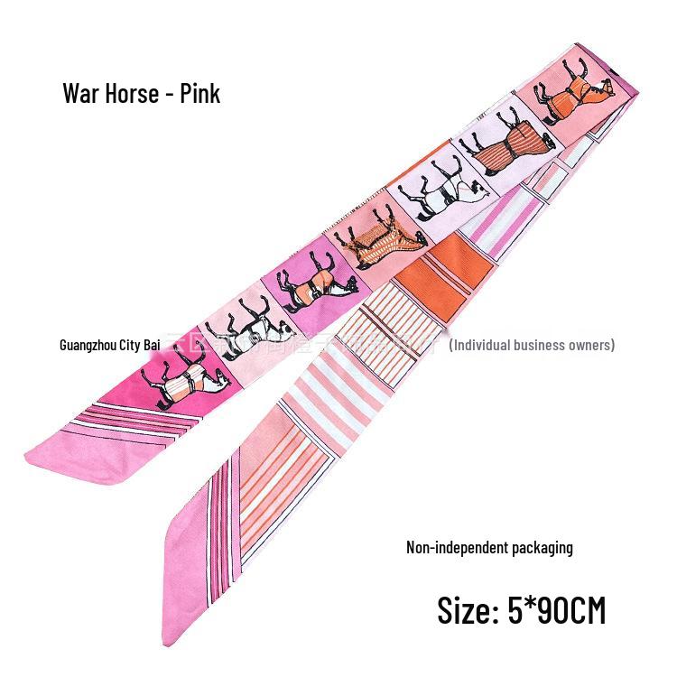 Silk Scarf Accessory: Long Ribbon for Bag, Headband, or Hair Tie