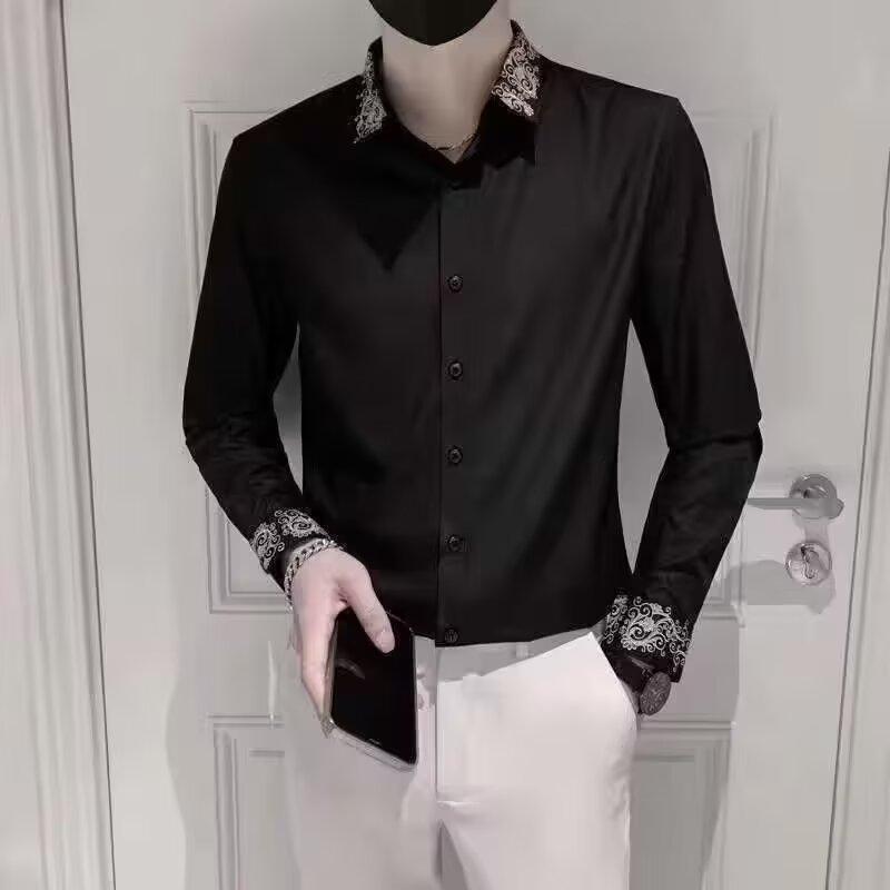 Embroidered Long Sleeved Shirt Ins Loose Shirt Men'S Summer Trend Versatile Casual Jacket