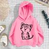2026 Spring/Autumn Korean Style Girls' Printed Drop Shoulder Thin Hoodie