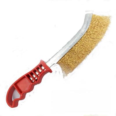 Copper Plated Steel Wire Brush with Handle - 2 Pack