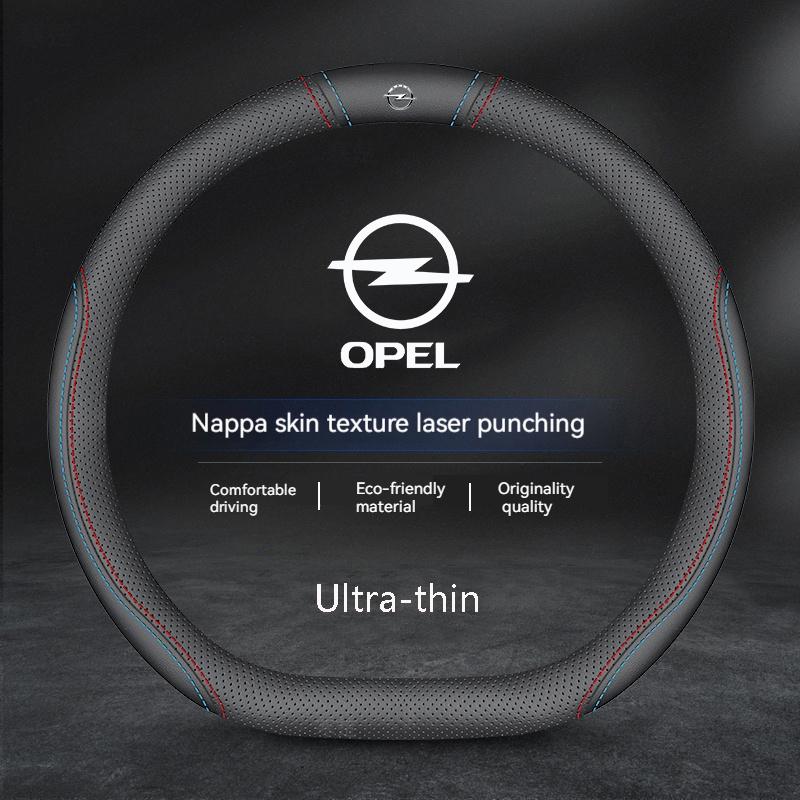 Opel OPCline ASTRA CORSA INSIGNIA MOKKA VECTRA GTC Tigra Carbon fiber Suede Leather Car Steering Wheel Cover Auto Accessories