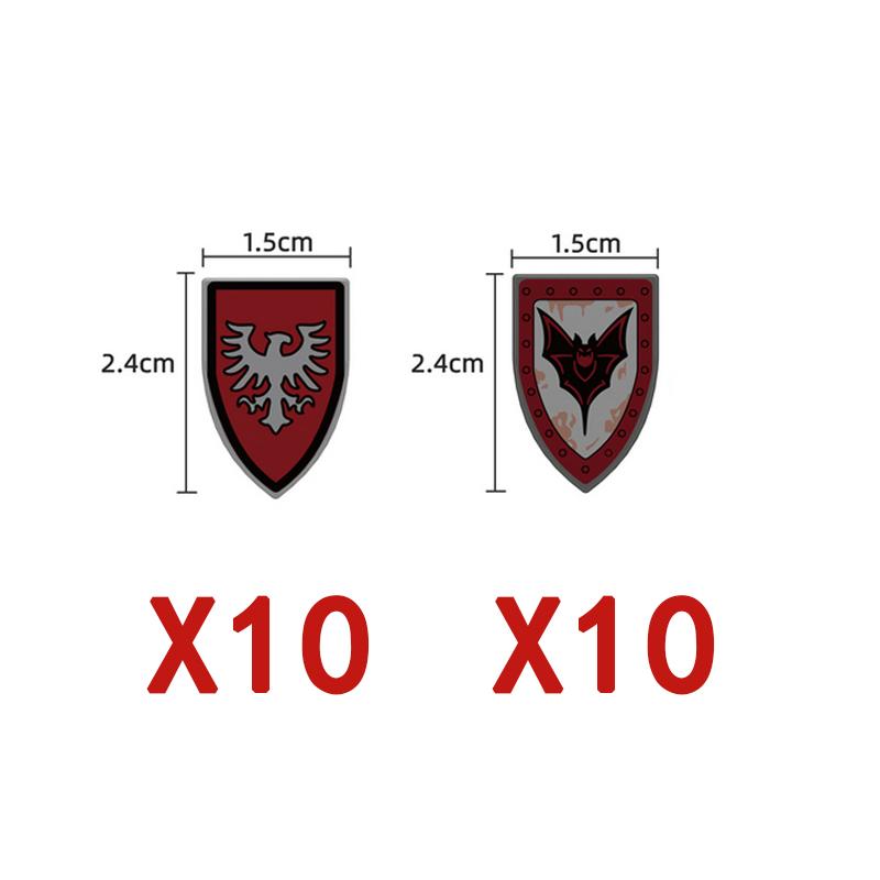 Medieval Military Building Blocks Soldier Figures Black Eagle Knight Weapons Accessories Bow Knife Shield Flag Bricks Toy K047
