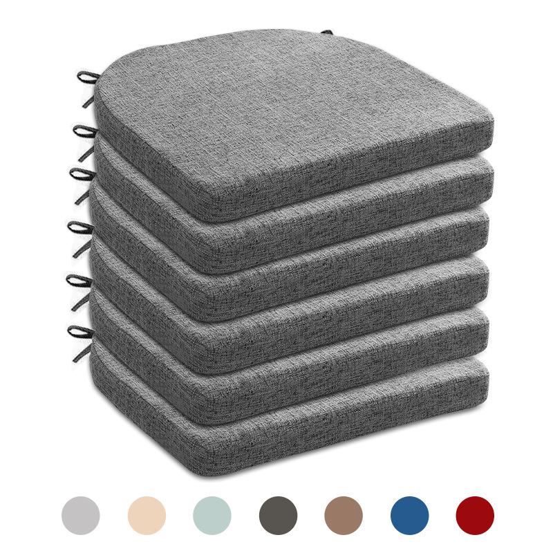 Seat Dining Chair Cushion Imitation Cotton and Linen Four Seasons Long Sitting Fart Cushion Restaurant Chair Cushion