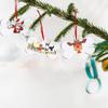 50PCS Clear Acrylic Dog Bone Christmas Ornament Blank Bone Christma Tree Acrylic Ornament with Hole for DIY Craft, Holiday