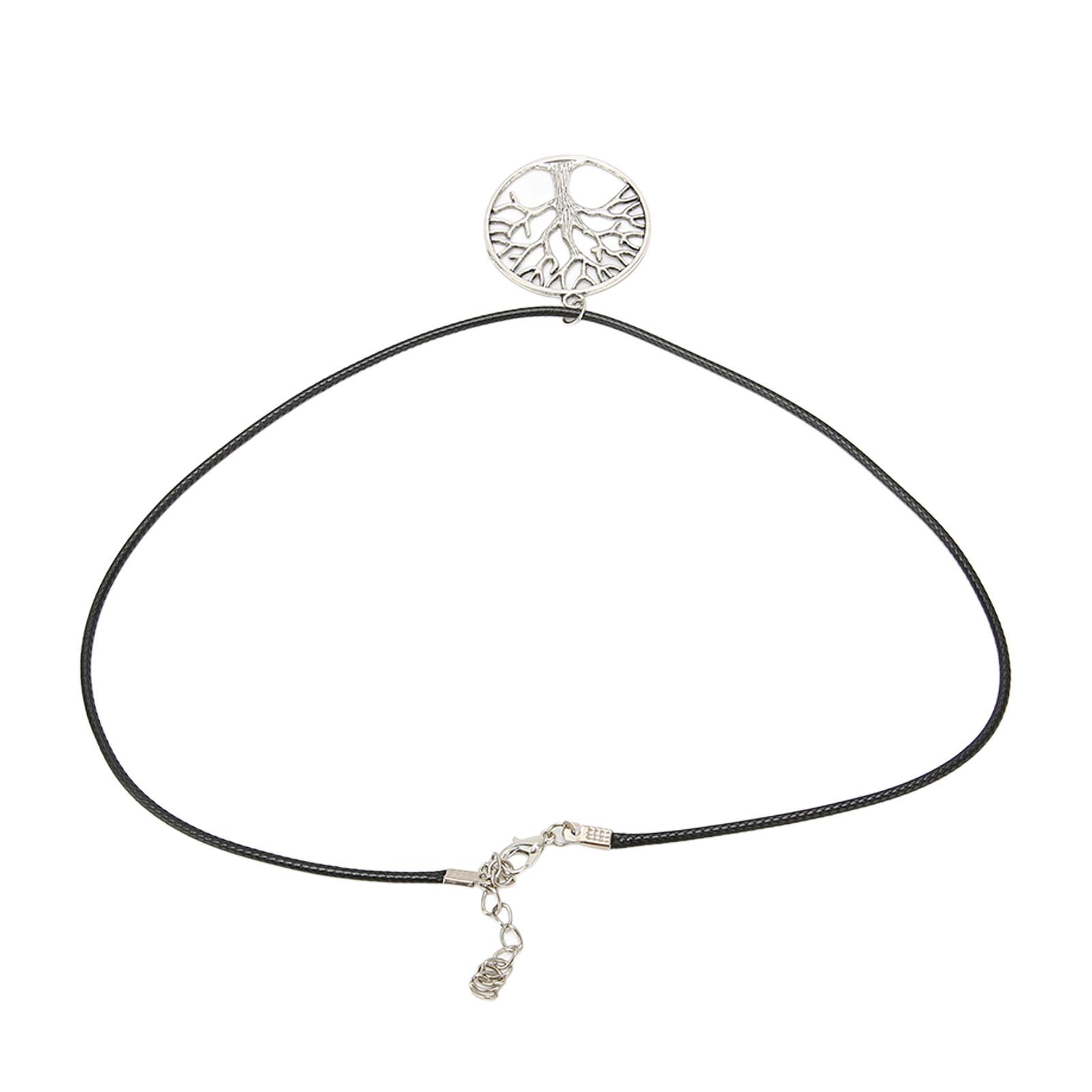 

Tree of Life Necklace Alloy Material 34mm 1.3in Diameter Retro Style Silver Black Color Jewelry Necklaces for Men