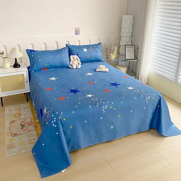 

Красные простыни на плоской резинке с цветочным принтом для двуспальной кровати Одинарные/Полуторные/Королевские/Кинг Реактивно набивные простыни для кроватей sabanas cama 150x200 120x230cm 1pc