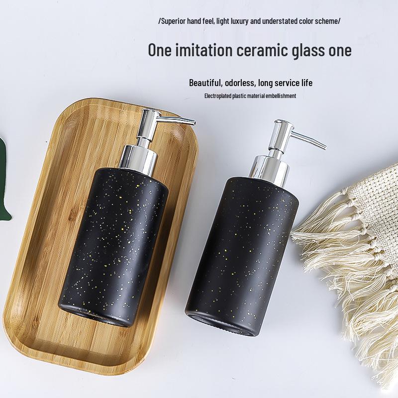 Glass Press-Type Refillable Bottle for Hand Sanitizer, Shampoo, or Shower Gel – Ideal for Hotel and B&B Bathrooms