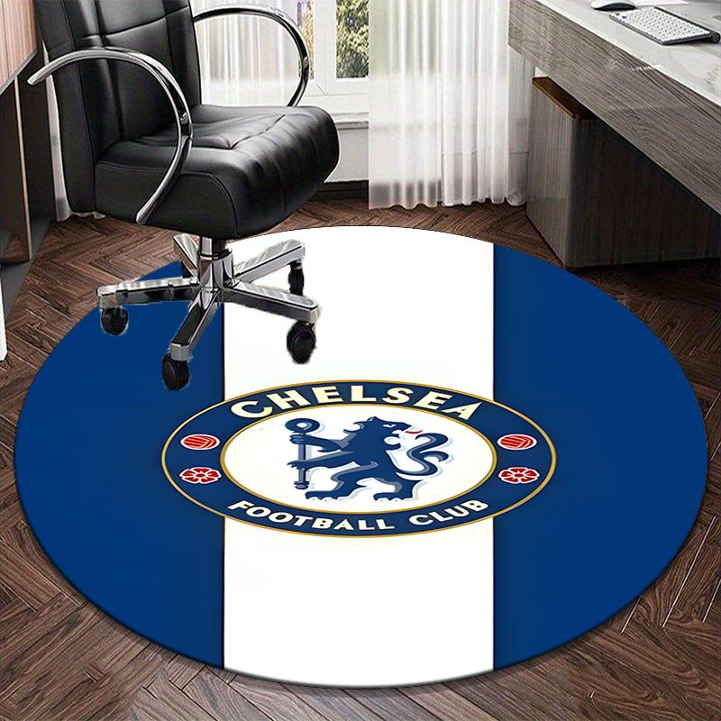 1PC round rug Chel-sea Fc Printed Round Area Rug ,Rug For Home Office, Round Chair Rug, Decorative Carpet Fan gifts Christmas gift