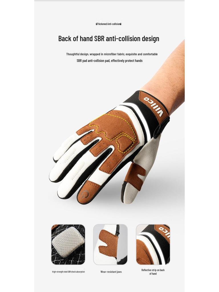 Vilico Windproof Cycling, Hiking & Sports Gloves: Autumn/Winter Style, Anti-Collision, Touchscreen Compatible, Wear-Resistant Microfiber.